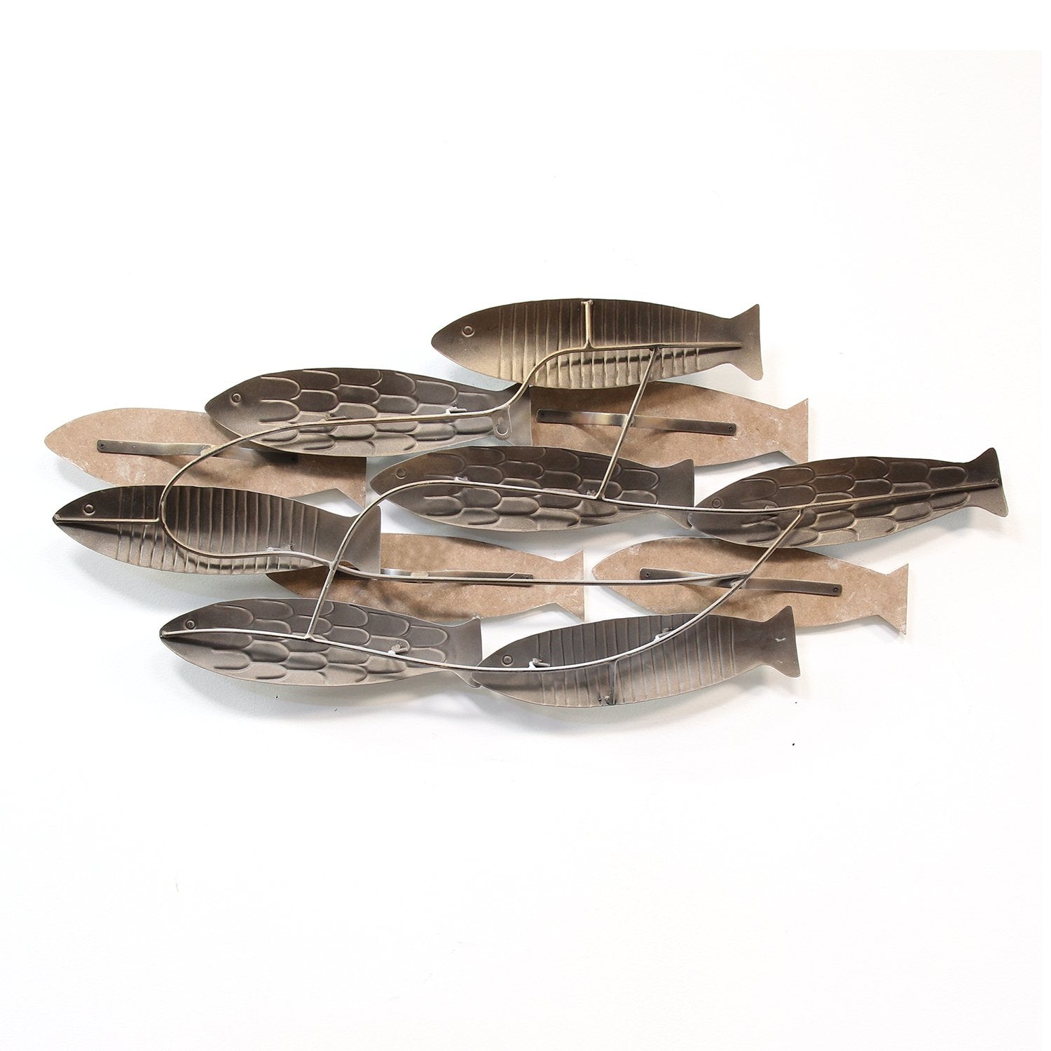School of Fish Wood Metal Wall Decor