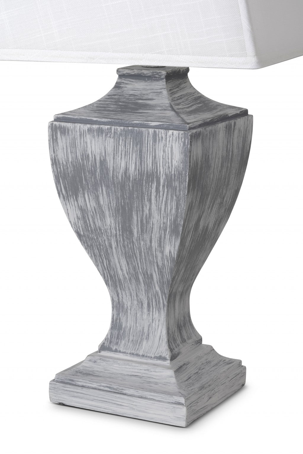 Set of 2 Modern Farmhouse Gray Wash Table Lamps