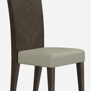 Solid Back Walnut Grain Finish Modern Seat Furniture Dining Chair