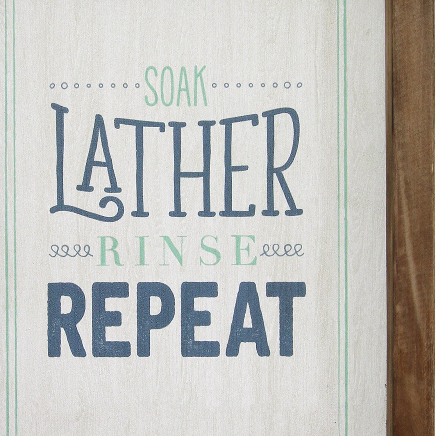 Vintage Rustic 'Soak Lather Rinse Repeat' Framed Wall Art