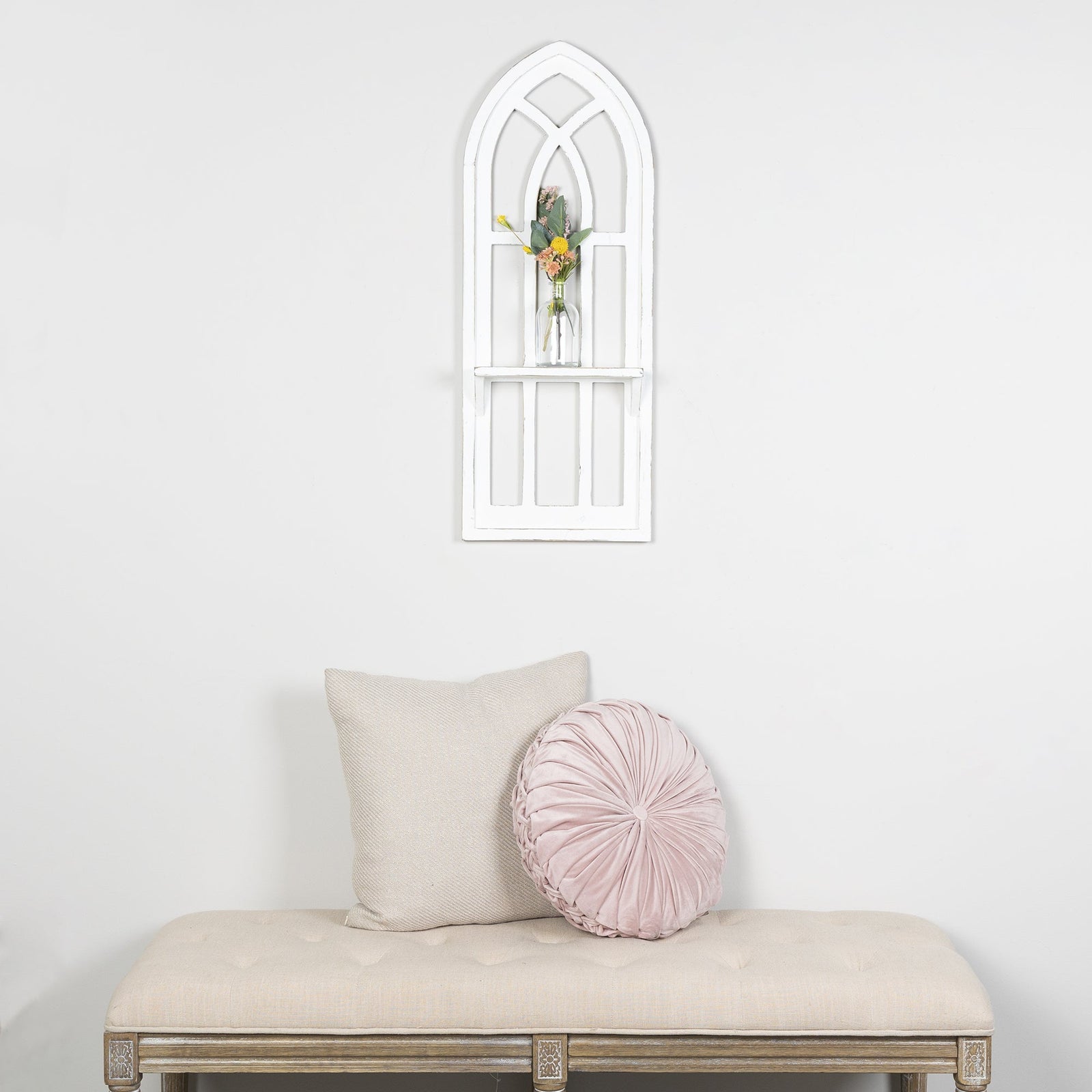 White Window Arch Wall Shelf