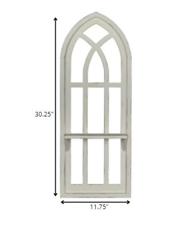 White Window Arch Wall Shelf